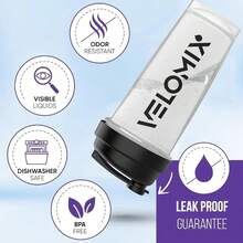 2-Pack 28oz/830ml Premium Shaker Bottles With 4 Stainless Steel Balls - Leakproof  Mixer Cups For Protein, Smoothies & Meal Replacement - Gym, Office, Travel & Home Use - Blue & Clear Combo With Measurement Marks - 45 OZ Black / Transparent - View 5