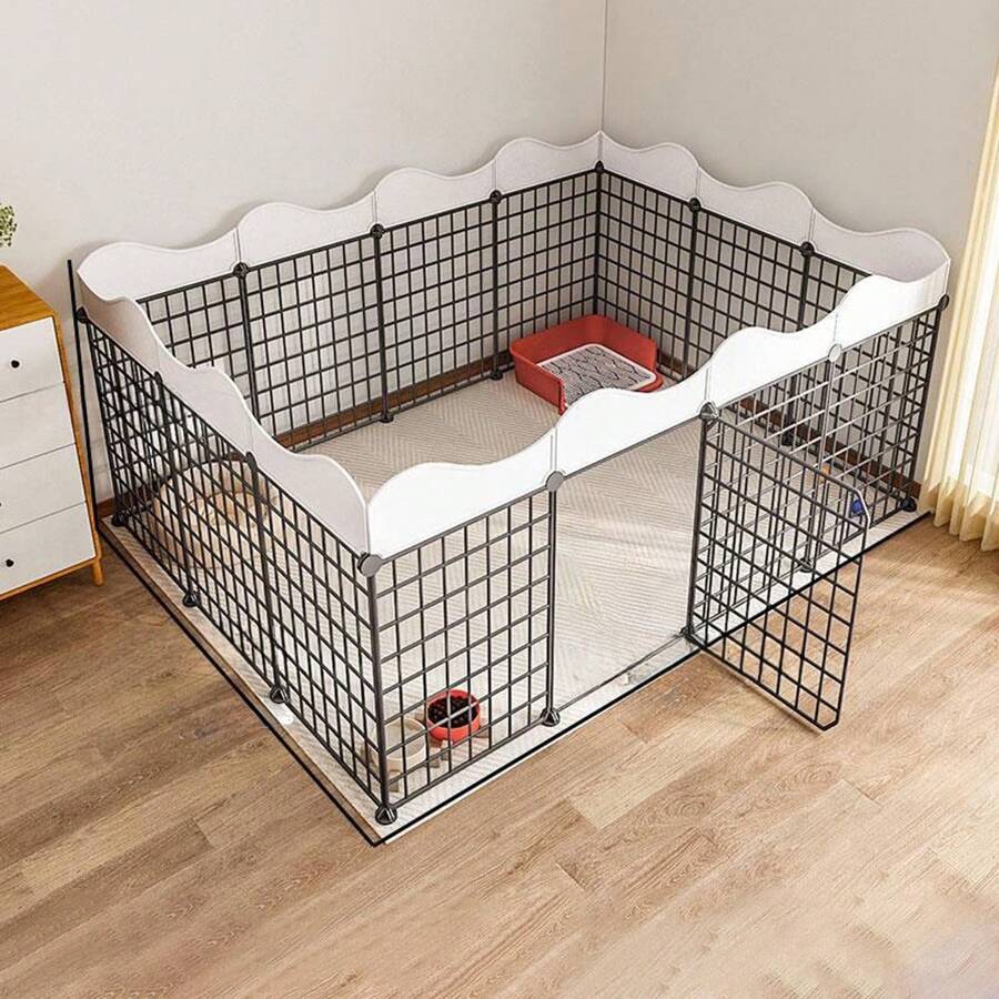 Freestanding Pet Fence, Indoor Home Use, For Small Dogs, Cats, Rabbits And Other Small Animals