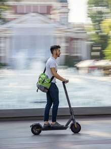 Mankeel Portable Electric Scooter With 8.5-Inch Honey Solid Tire - 36V 350W Power, 30km (19 Mile) Max Range, 30km/H (19 Mph) Top Speed, E-Brake + Disc Brake, App Control, LED Light, E-Scooter For Adult & Teen, Suitable For City Commuting, Outdoor Cycling, Couple Cycling, Birthday Gifts, Holiday Gifts