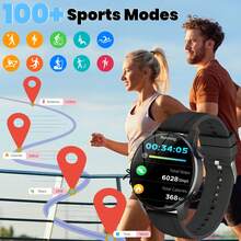 Smart Watch For Men And Women, Can Answer/Make Calls, Remote Photo Taking, Music Playback Control, Pedometer Alarm Clock 100+ Sports Mode, Business Style Steel Strap With 1PC Silicone Strap, Suitable For Daily Wear As A Gift