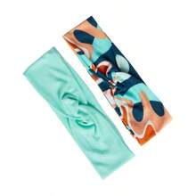 Tru X Reyna Nori Collab Ouchss?? Printed Twist Head Wraps Oran 2 Ct