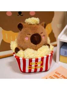 1 件爆米花、炸薯条、水豚毛绒玩具、圣诞节毛绒动物礼物、生日派对、毕业水豚玩偶、蛋糕甜点 - 彩色 - 查看 13