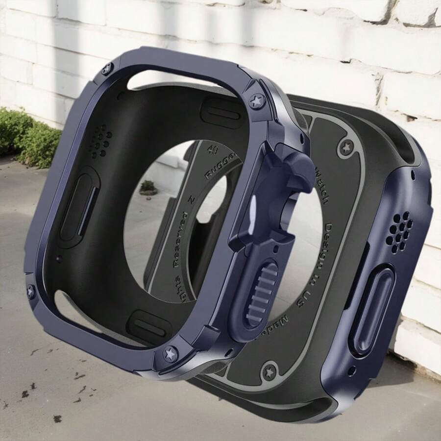 Robuste Hülle für Apple Watch 40 mm 41 mm 44 mm 45 mm 42 mm 46 mm 49 mm Gehäuse, Militärqualität, flexibel, stoßfest, TPU-Hülle, kein Displayschutz für Apple Watch Series 10 9 8 7 6 5 4 3 SE Ultra