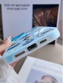 1pc Summer Dopamine Ocean Blue Sea Turtle Shell Crab Pattern Colorful Cute Jelly Pudding Waterproof Shockproof Anti-Slip TPU 2-In-1 Soft Phone Case Fitted Compatible With Apple Mobile