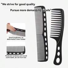 NEFOUME 6 件套专业理发店发型梳套装，适用于男士复古发型，包括尾梳、双面梳、造型梳、宽齿梳、尖梳和锥形梳，适用于沙龙和理发店、返校、旅行度假必需品、女士发饰 - 彩色 - 查看 8