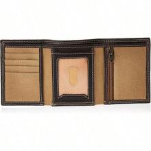 PRO portafolios de lona de piel RFID con bolsillos con cierre para hombre - como en la foto - Ver 5