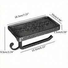 壁挂式厕纸架 复古经典浴室 仿古黄铜卷纸巾盒 浴室配件 - 彩色 - 查看 4