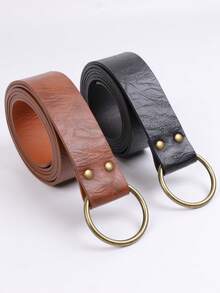 2pcs/Set Medieval Dragon Embossed Faux Leather Belt Pouch - Renaissance LARP & Cosplay Waist Bag - Multicolor - View 7