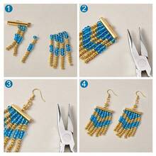 MAGICALCUTDIE 1box Iron Slide On End Clasp Tubes Slider End Caps Golden 13.5x7x3cm 3mm Inner Diameter 200pcs/Box - 金色 - 查看 5