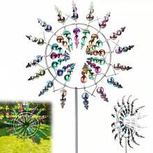 A Magical Kinetic Golden Windmill Rotator Wind Catcher, A Creative Yard Garden Lawn Outdoor Yard Decoration Unique Wind Collector - 1 件 - 查看 12