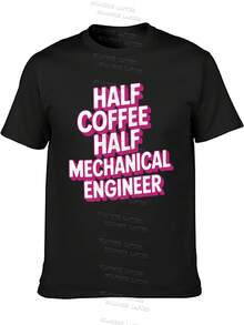 Blusas de mujer 100% algodón, camisetas para mujer, regalos para el día de la madre para tallas S-2XL, regalos de cumpleaños para mujer, camiseta con estampado en la espalda de ingeniero mecánico, regalos, camisetas, camisetas, unisex, divertidas - Negro - Ver 4