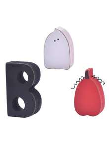 3pcs BOO Halloween Wooden Decorative Ghost Figurine, Cute Ghost Pumpkin Figurine, Available In Large, Medium And Small Sizes. Suitable For Halloween, Table Decor, Tray Decor, Room And Bedroom Decor, Festival Gifts, And Party Gifts