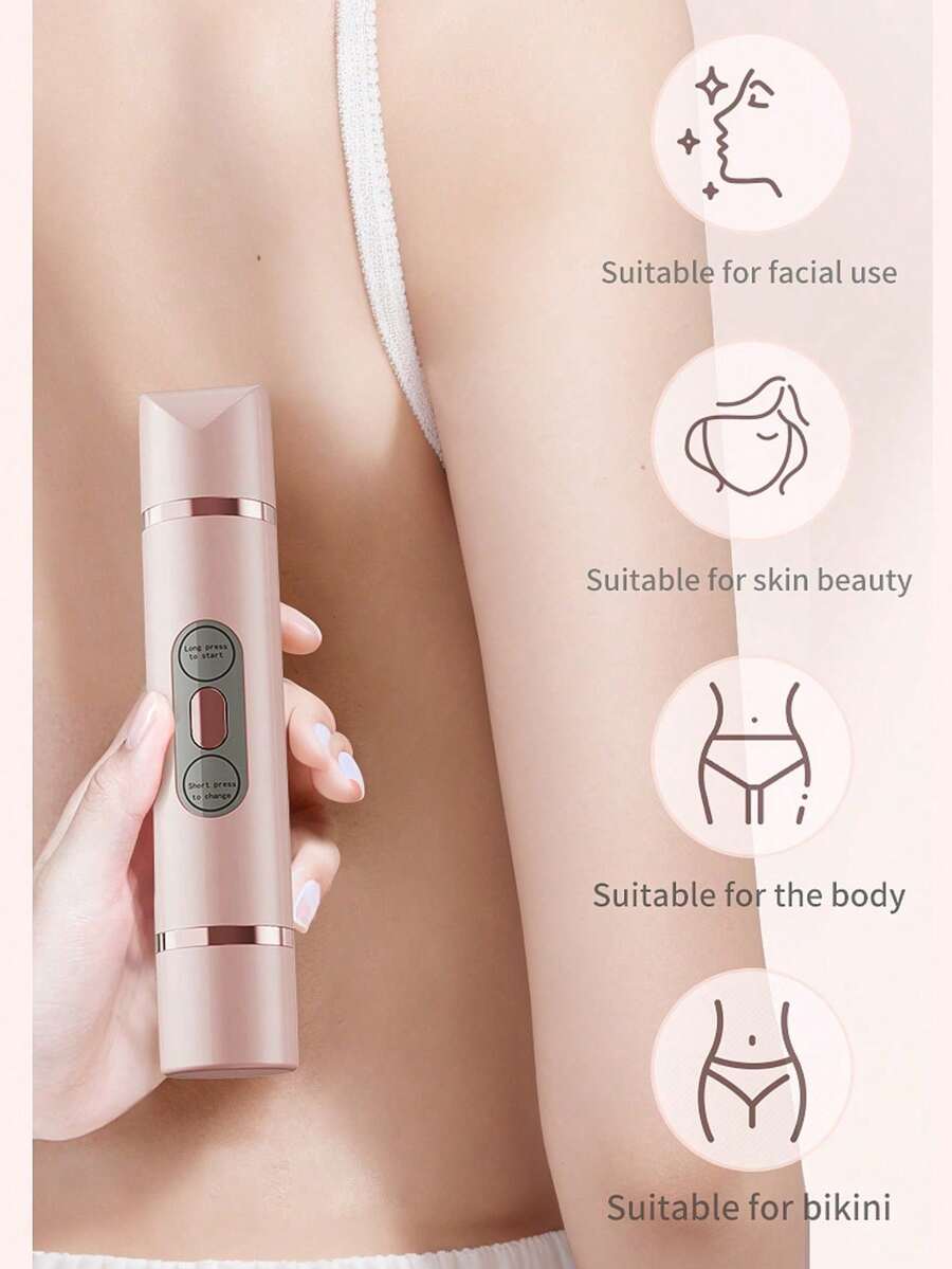 1pc 2-In-1 Electric Shaver, Dual Head Shaver, Suitable For Women, For Body, Nose, Hair Trimmer, Face Shaver, Eyebrow, Legs, Underarm, USB Rechargeable Epilator, Suitable As A Gift And For Household Use