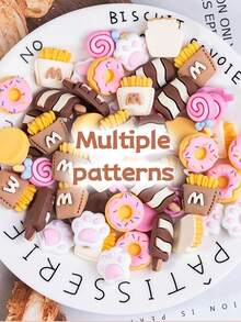 4/8/20PCS Cute 3D Cartoon Patch, Cream Glue Goo Ka Mobile Phone Case Diy Material Small Accessories, Comes With A Roll Of Dot Double-Sided Tape,Girls Handmade Set With Hairpin Pencil Case Girl Heart Stickers Stickers Decorative Small Patterns Scrapbook Supplies Funny Stickers Laptop Stickers Kindle Phone Stickers - Random Food Patterns - View 2