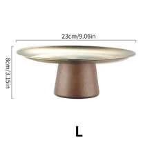 1 件黑色不锈钢高腿托盘、水果和甜点架，带木质底座 - 优雅蛋糕架，适合家庭厨房、餐厅、派对、婚礼 - 彩色 - 查看 18