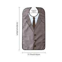 1pc Men's Dining Bib, Business Style, Machine Washable, Foldable Pocket, Protect Clothing, Suitable For Elderly And Caregivers, Seasonal Gift - Multicolor - View 13