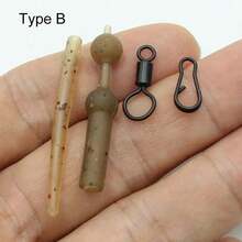 20pcs Carp Fishing Accessories Helicopter Rig Chod Heli Buffer Sleeves Quick Change Swivel Line Aligner For Carp Fishing Tackle - Brown - View 4