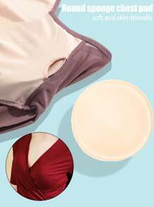 2/6/10 件女士圆形胸垫，无缝运动胸垫和多用途胸罩，舒适内衣衬垫，防止乳头突出，可重复使用胸罩配件适用于各种胸罩、连衣裙、吊带背心、运动服、瑜伽上衣、紧身衣 - 彩色 - 查看 5