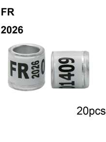 20pcs 2026 Multicolor Pigeon Foot Ring Aluminum Plastic Bird Leg Rings Sign Rings With Letter Number For Pet Bird Fly Race Identification Tracking Training Foot Ring