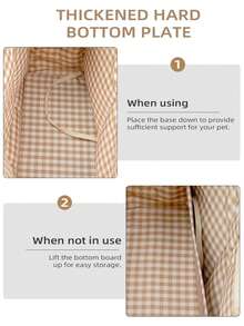 1pc Foldable Soft Pet Backpack Carrier, Suitable For Small Dogs, Rabbits, Cats, Travel Bag - White - View 8