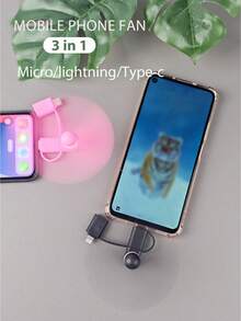 CLUBLU 1个便携式手持手机风扇，夏季迷你降温风扇 - 彩色 - 查看 3