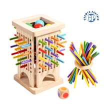 Montessori Children's Wooden Balance Tower Of Pisa Stick Game Educational Parent-Child Interactive Playing Gift Toys For Kids Montessori Children's Wooden Balance Tower Of Pisa Stick Game Educational Parent-Child Interactive Playing Gift Toys For Kids