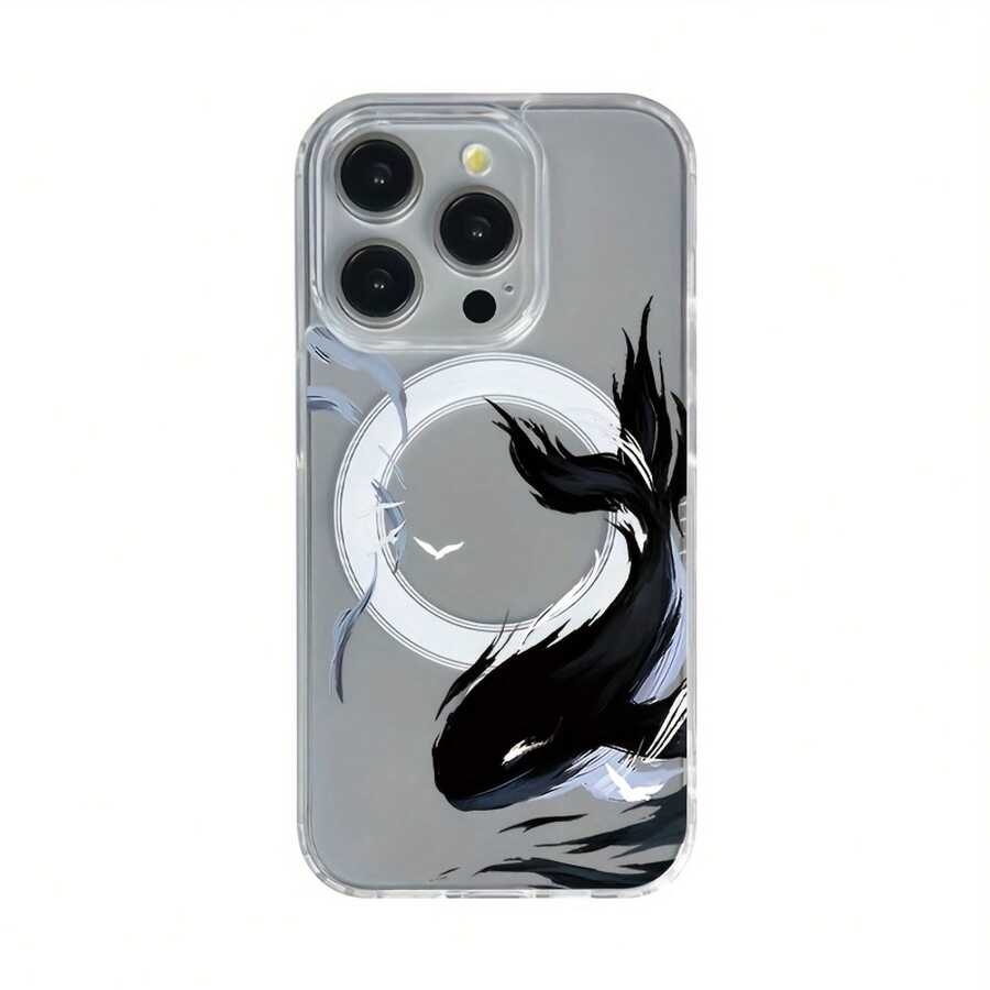 Teléfono adecuado 16 Pro 15/14 PLUS 13/12/11 Pro Nuevo 2025 Patrón de diseño de moda Teléfono magnético acrílico transparente, compatible con, teléfono transparente híbrido clásico resistente. - Colores mixtos 1 - Ver 1