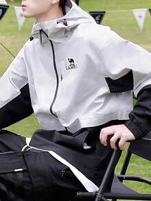 CAMEL CROWN Three-In-One Outdoor Jacket With Detachable Liner Windproof And Waterproof - Glacier Gray Phantom Black - View 2