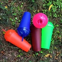 10/20 Pack Plastic Cup With Arched Lid Glitter Water Cup Reusable Plastic Cup Set In Multiple Colors- Leak-Proof, Oval Baseball Water Cup, Party Water Cup - Perfect For Christmas, Halloween, Graduation Ceremonies, June Day And Labor Day - Nhiều màu - Xem 8