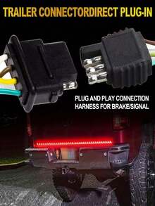 47/60 英寸 Arrow LED 尾门灯条 12V 灵活切换红琥珀黄顺序转向信号灯、红色刹车灯、行驶尾灯套件，适用于皮卡拖车房车厢式货车