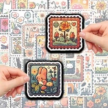 50pcs Cartoon Pattern Stickers Self Adhesive Non-Repeatable For Laptop Organiser Desktop Computer Guitar Skateboard Helmet Decorative Stickers Cute Graffiti Wind Perfect For Party Supplies
