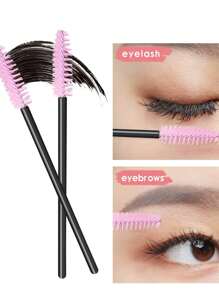 200/100/50/1件一次性睫毛膏刷工具眉刷睫毛膏棒化妆刷睫毛延长用品，带容器睫毛膏棒睫毛膏刷眼部黑色眉刷用于眉毛睫毛延长彩色