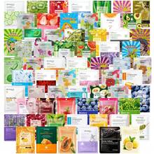 100 piezas de mascarilla facial coreana, hidratante, reparadora de piel seca, antienvejecimiento y refinando los poros. - Multicolor - Ver 1