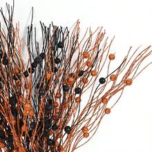 7pcs Artificial Glitter Berry Decor, Halloween Black Glitter Decoration, Orange DIY Gold Powder Crafts Home Decor - Multicolor - View 4