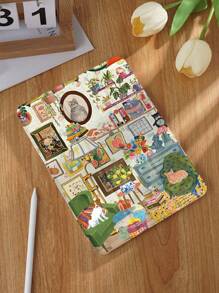 可爱动物图案平板电脑保护套，兼容 iPad 9.7/10.2/10.5/10.9/12.9/Pro 11（第十代）、Galaxy Tab S6 Lite 10.4、Kindle Paperwhite（第十二代，2024 年发布）、Kindle（第十一代，2022 年发布），柔软防震，带智能支架/自动唤醒/睡眠功能