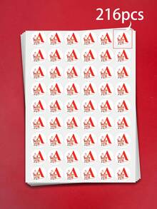 216pcs Customized Christmas Stickers, Santa Claus Letter Stickers, Christmas Gift Labels, Snack Packaging Stickers, Customizable Text, 5cm X 3cm, Suitable For Holiday Gift Wrapping, Envelope Stickers, Candy Packaging, Small Business Packaging - Multicolor - View 13