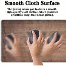 Floral Pattern Office Desk Pad Jumbo Mouse Pad Gaming Mousepad With Non - Slip Rubber Base Waterproof And Stitched Edges For Game And Office