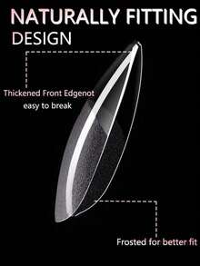 240片/12种尺寸半哑光杏仁形DIY美甲贴纸，可根据您的喜好设计，非常适合家庭和美甲沙龙使用，女士美甲护理必备品，美甲用品，增添甜美气息（240/192/144/120/24片） - 半磨砂 - 查看 3