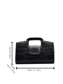 时尚简约小众法棍手拿包 - 黑色 - 查看 4