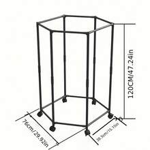 自带轮子的简约黑白衣架，轻松打造卧室时尚收纳区