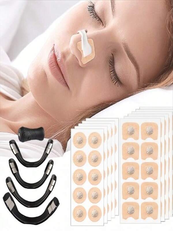 60 Pieces Nasal Dilator Nasal Strips Set - Enhance Oxygen Flow And Slightly Improve Sleep, Lightweight Anti-Sweat Nasal Strips, No Electricity Or Batteries Required, Includes 4 Sizes Of Nasal Pads, 1 Nasal Strip Holder And 30 Magnetic Nasal Strips, Perfect Gift For Family, Friends And Loved Ones