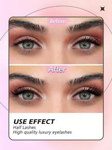 欧野3号10对立体舒适狐狸猫眼睫毛，适合新手训练和日常佩戴