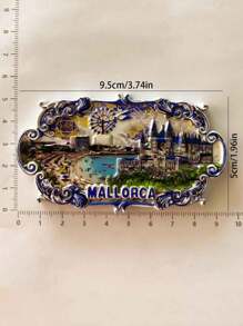 1 pieza Imán de nevera 3D de España, pegatina magnética para refrigerador de recuerdo de viaje para el hogar