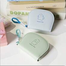 可爱熊猫女士短款钱包风琴卡包拉链零钱包钱夹休闲手拿包便携女孩PU皮革零钱包女士钱包迷你钱包钱包卡包钱包腕包