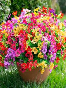 5pcs/3pcs/1pc Artificial Faux Plants Flowers Outdoor Spring Summer Decoration, Fake Silk Colorful Daisy Eucalyptus Realistic UV Resistant For Outside Home Planter Porch Patio Window Yard Decor,Outdoor Decor,Garden Decor (Mix)