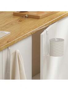 1 pieza Estante de almacenamiento para papel higiénico sin agujeros ni clavos, de tipo colgante en la puerta, para colgar el papel higiénico en el baño, soporte para rollo de papel higiénico montado en la pared, dispensador de papel higiénico para el baño, estante para toallas de papel en la puerta sin necesidad de taladrar, color aleatorio - Multicolor - Ver 5
