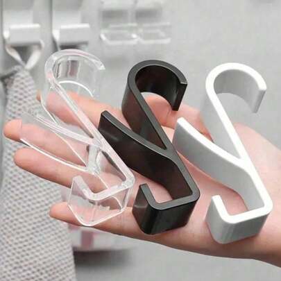 2 móc treo bằng nhựa chất lượng cao, không cần khoan, tiết kiệm không gian cho phòng tắm và tủ quần áo, dễ sử dụng, di động, có thể treo quần áo, khăn tắm, dây buộc tóc, v.v. Trang trí và lưu trữ đồ dùng phòng tắm, vật dụng cần thiết cho mùa hè.