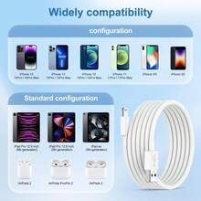 1-5pcs 3.3ft/100cm USB To Lightning Fast Charging Data Cable, Compatible With IPhone 14/13/12/11/Pro/Pro Max/Mini/Xs Max/XR/X, IPad Compatible With IPhone 14 Pro Max, 14 Pro, 14 Plus, 13 Pro Max, 13 Pro, 13, 12 Pro, 12, 11, XS, XR, 8 Plus, 8, 7, 6, 5, SE, For IPad Charger MFi Certified