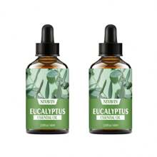 NIVAVIN 2-Size (30ml/60ml) Eucalyptus Essential Oil, Beautifully Packaged, Ideal Gift Option, Suitable For Body, Face, Hair, Can Be Used With Diffusers, Stones, Sticks, Applicable For Home, Office, Outdoor, Car, Thoughtful Festival Souvenir