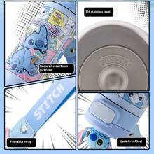 Disney 6-12岁学生水壶，316不锈钢保温水杯，适合学校使用，可直接饮用 - 彩色 - 查看 6